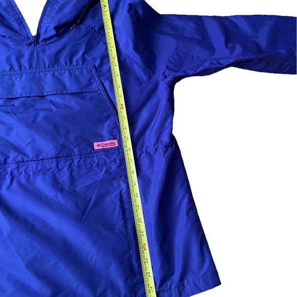 Vintage Columbia pullover Anorak neon hooded ski jacket shell pockets - Picture 13 of 14